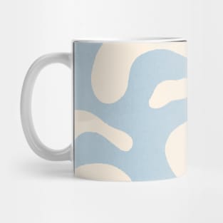 Blue Boho Abstract Wavy Aesthetic Mug